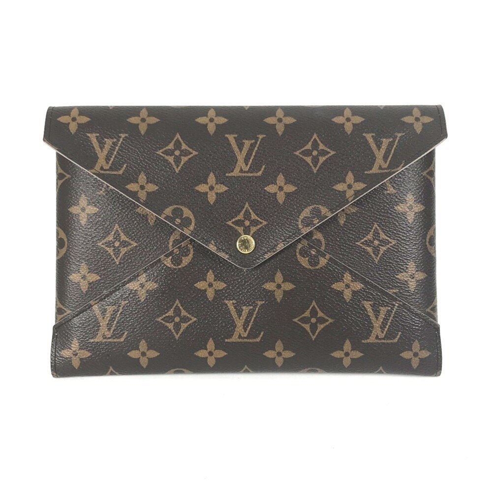 LOUIS VUITTON Authentic Brown Monogram Canvas Pochette Pouch - Picture 2 of 16